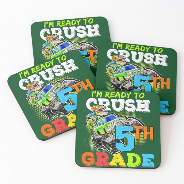 Item preview, Im Ready To Crush 5th Grade Dinosaur Back To School Boys Kid  designed and sold by PrincessNana1.