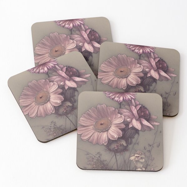 Item preview, Retro Flowers in Style of Jean-Baptiste Monge designed and sold by The Bored Giraffe.