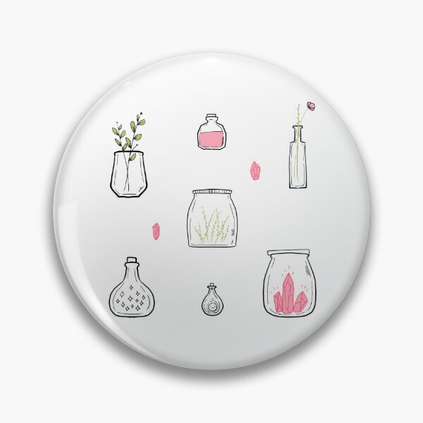Item preview, Cute Jar illustrations with crystals  designed and sold by Mayarart.