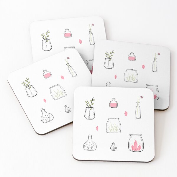 Item preview, Cute Jar illustrations with crystals  designed and sold by Mayarart.