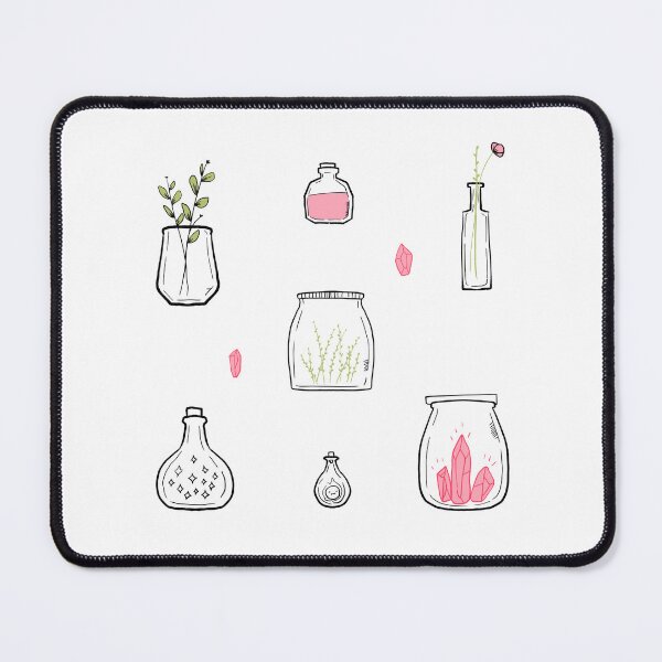 Item preview, Cute Jar illustrations with crystals  designed and sold by Mayarart.