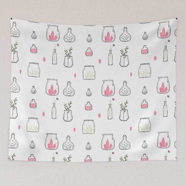 Item preview, Cute Jar illustrations with crystals  designed and sold by Mayarart.