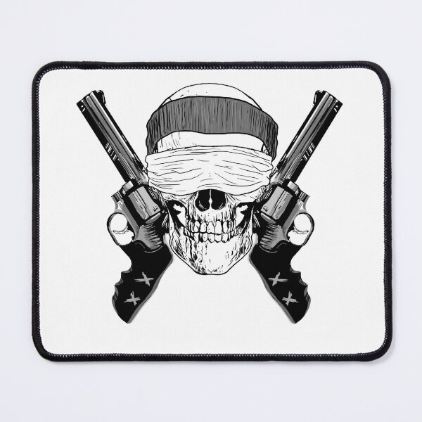 Item preview, Skull Skeleton with 2 guns Stickers and magnets designed and sold by zzedine.