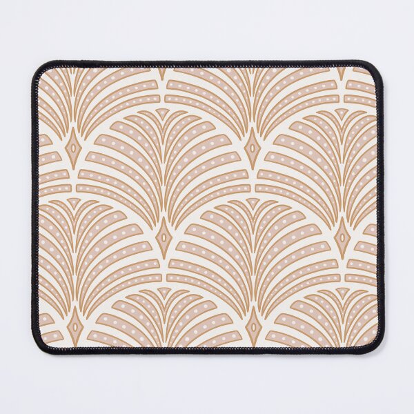 Item preview, roaring 20s Art Deco scallop - blush and ochre designed and sold by Chelsea Jay.