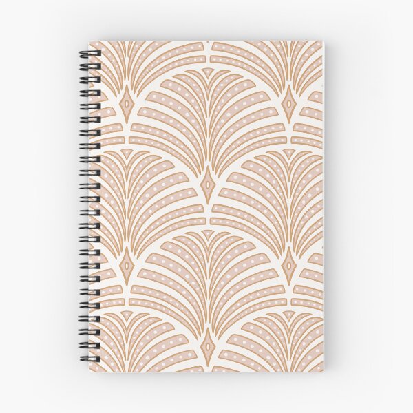 Item preview, roaring 20s Art Deco scallop - blush and ochre designed and sold by Chelsea Jay.