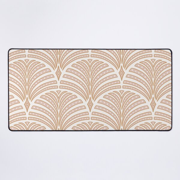 Item preview, roaring 20s Art Deco scallop - blush and ochre designed and sold by Chelsea Jay.