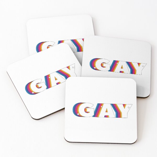 Item preview, "Gay" Rainbow Text Sticker Poster T Shirt Design designed and sold by catvclark.