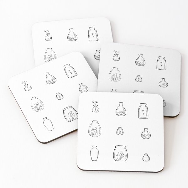 Item preview, Cute Jar illustrations with crystals  designed and sold by Mayarart.