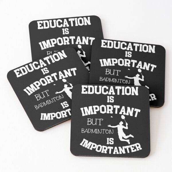 Item preview, Education is Important but Badminton is Importanter Funny Badminton Player Gifts For Men Women or Youth Boys Girls designed and sold by Diferenty Shop  ⭐⭐⭐⭐⭐.