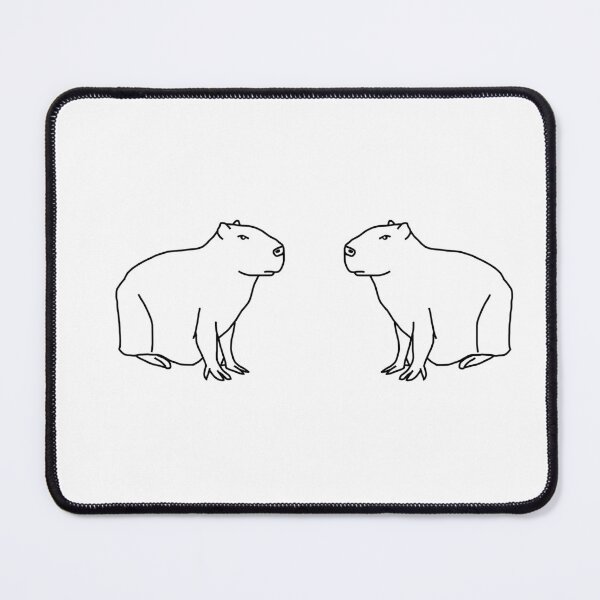 Item preview, Capybara Pair Minimal Line Drawing designed and sold by ellenhenry.