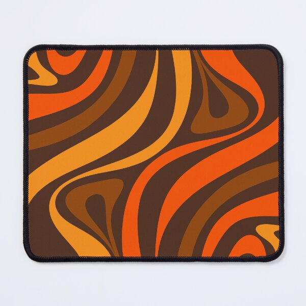 Item preview, New Groove Retro Abstract Pattern Vertical in 70s Brown and Orange Tones designed and sold by kierkegaard.