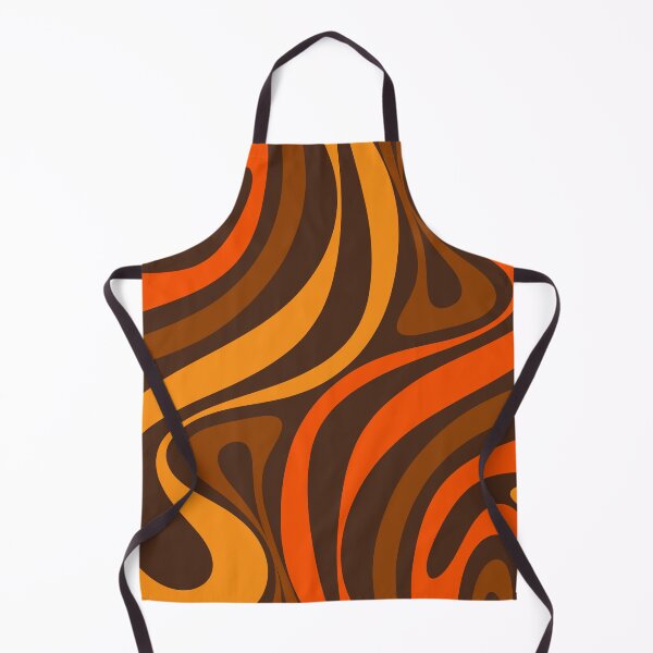 Item preview, New Groove Retro Abstract Pattern Vertical in 70s Brown and Orange Tones designed and sold by kierkegaard.