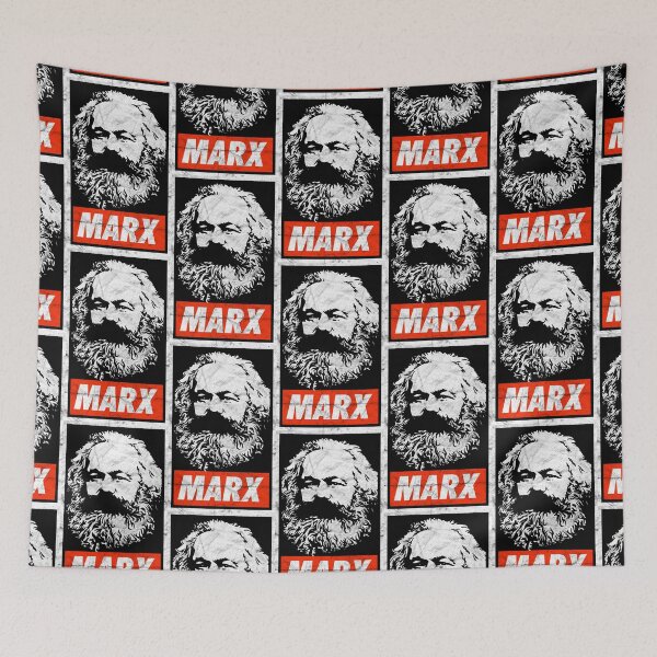 Item preview, Marx (Black Worn Look) designed and sold by politicalamity.
