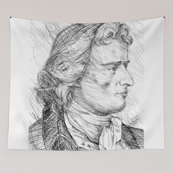 Item preview, FRIEDRICH SCHILLER black and white pencil portrait designed and sold by lautir.