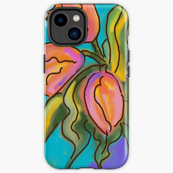 COLORFUL PINK AND YELLOW TULIPS iPhone Tough Case