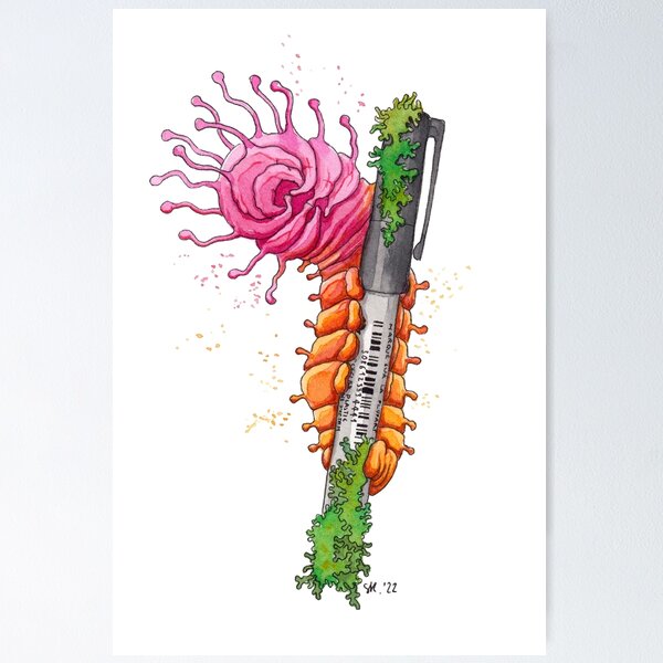 Item preview, Disposable Pen Series #2 Peeking Caterpillar designed and sold by Stephanie KILGAST.
