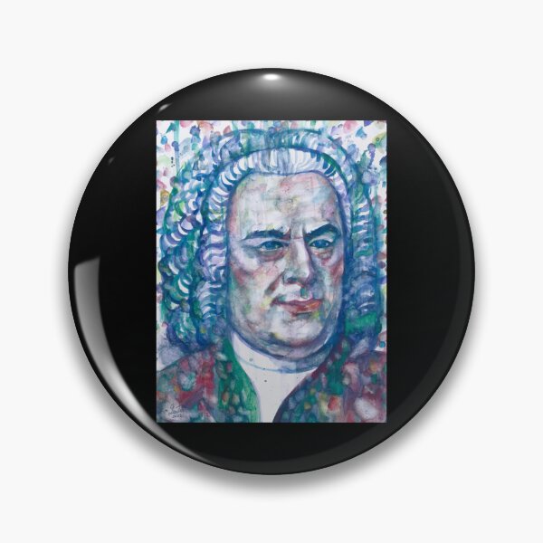 Item preview, Johann Sebastian Bach Watercolor Portrait Sticker designed and sold by brigitweamj.
