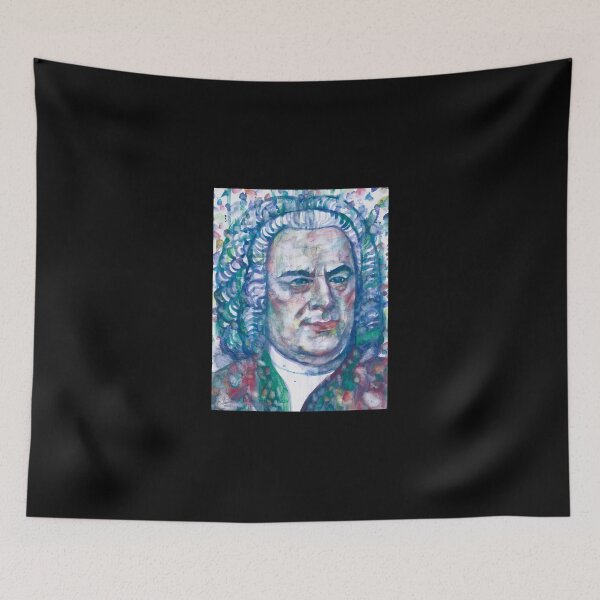 Item preview, Johann Sebastian Bach Watercolor Portrait Sticker designed and sold by brigitweamj.