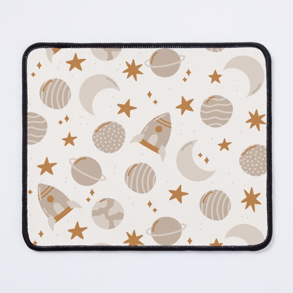 Item preview, rockets in space - light and neutral designed and sold by Chelsea Jay.
