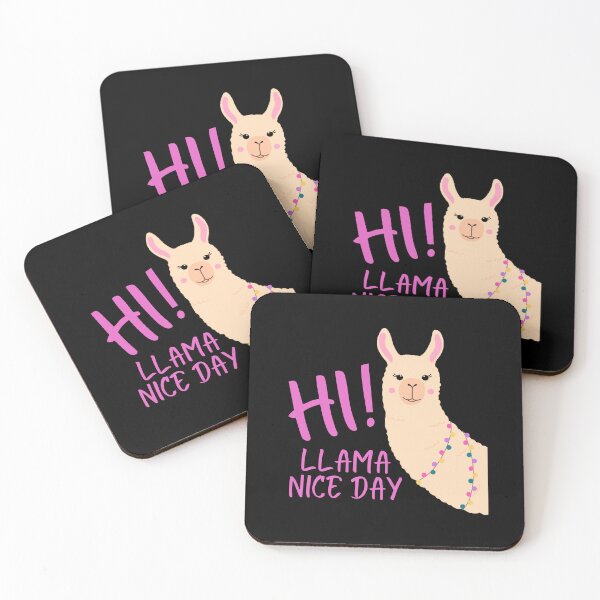 Item preview, Hi, llama nice day, funny llama pun, llama lover, friendly llama, llama fan, llama animal,llama friend,  designed and sold by allycat57.