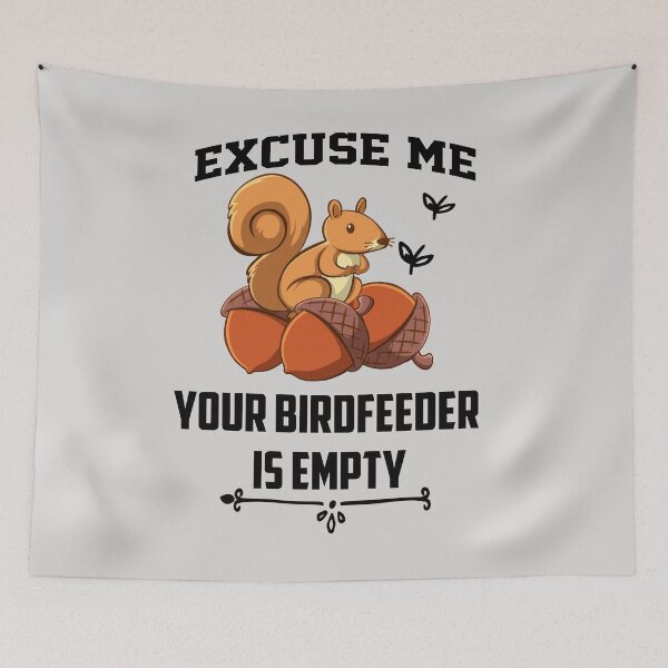 Item preview, Excuse Me Your Bird Feeder Is Empty Squirrel Pocket Cute Squirrels Lover Gift Funny Vintage, Squirrel Animal Birthday Present designed and sold by Sarah38.