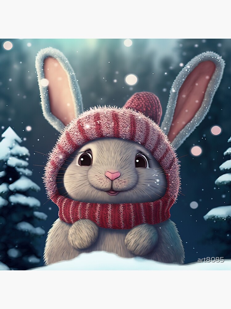 lindo conejito de navidad Lámina rígida