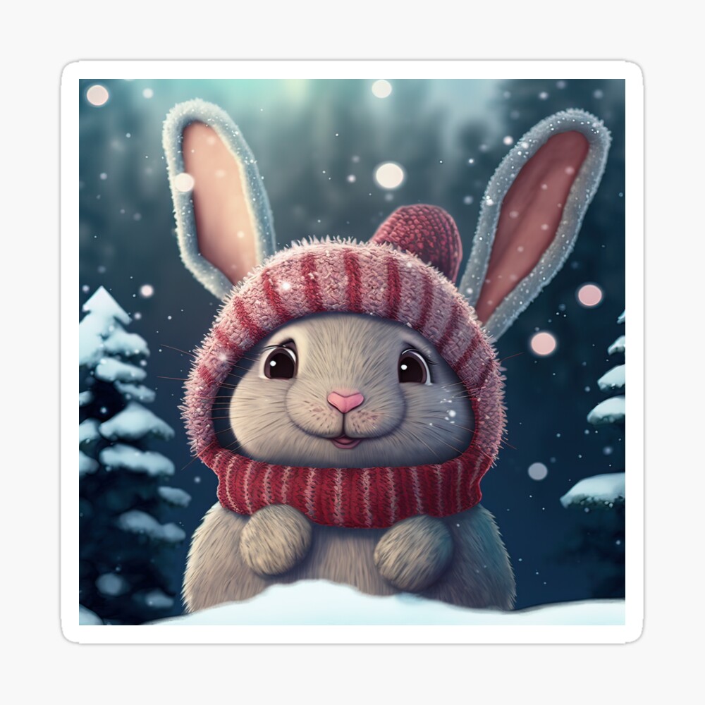 Cute Christmas bunny