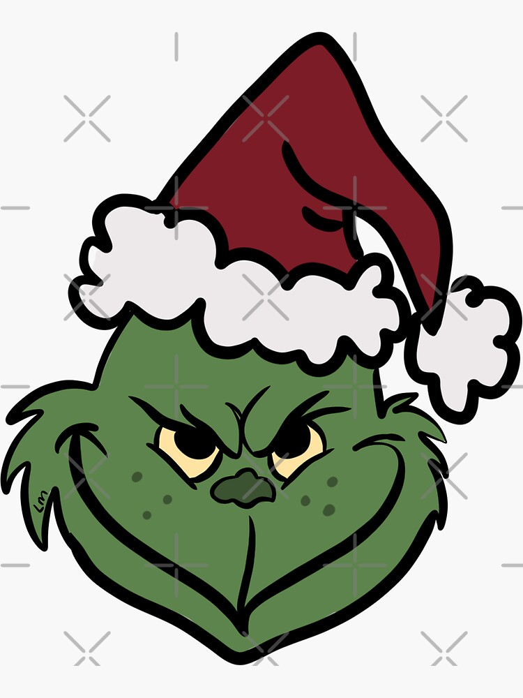 "Grinch Smile" Sticker for Sale by LisaMichelleArt Redbubble