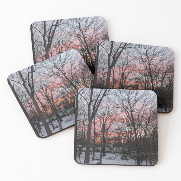 Item preview, Red Sunrise In Michigan Northern Woods designed and sold by UPNortheren.