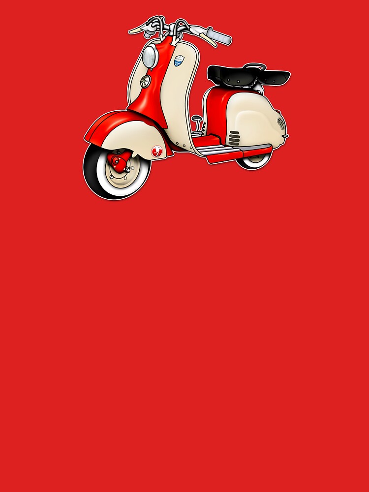 Scooter T-shirts Art: 1955 Lambretta LD 150 Reb and white by yj8dsk57