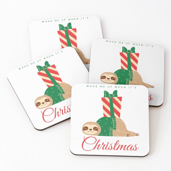 Item preview, Wake Me up when its Christmas - Slothmas designed and sold by LisaMichelleArt.