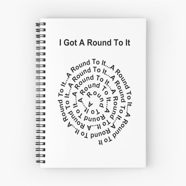 Item preview, I Got A Round To It (black writing on light colours) designed and sold by C J Lewis.