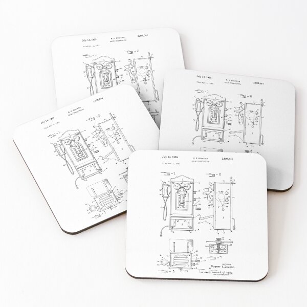 Item preview, Telephone Set Patent - R. E. Bowers - July 14, 1959 - Black Version designed and sold by Aliasandco.