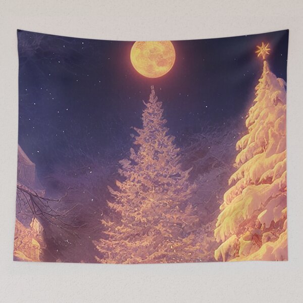 Artikelvorschau, Weihnachtsbaum unter dem Mond entworfen und verkauft von chatzous.