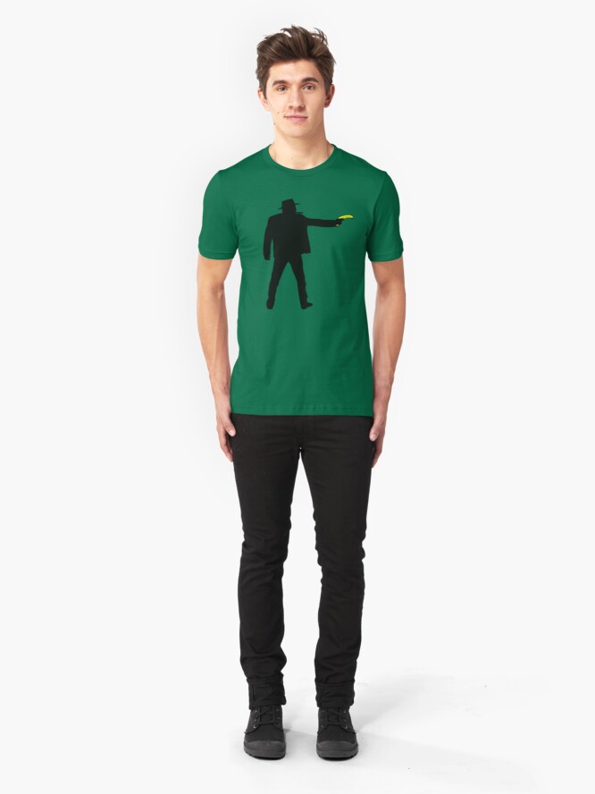 Alternate view of Real Cowboys Shoot Bananas! Slim Fit T-Shirt