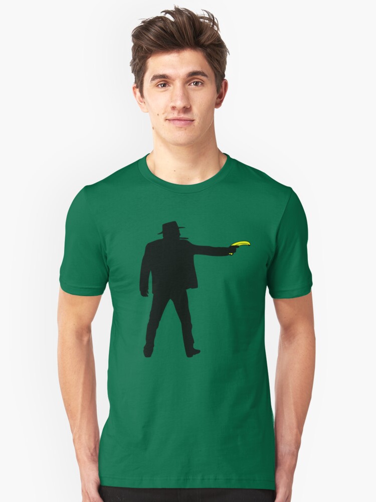 Alternate view of Real Cowboys Shoot Bananas! Slim Fit T-Shirt