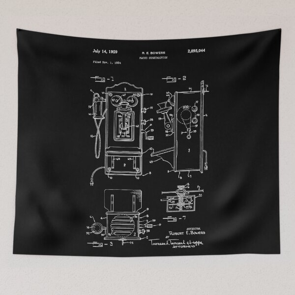 Item preview, Telephone Set Patent - R. E. Bowers - July 14, 1959 - White Version designed and sold by Aliasandco.