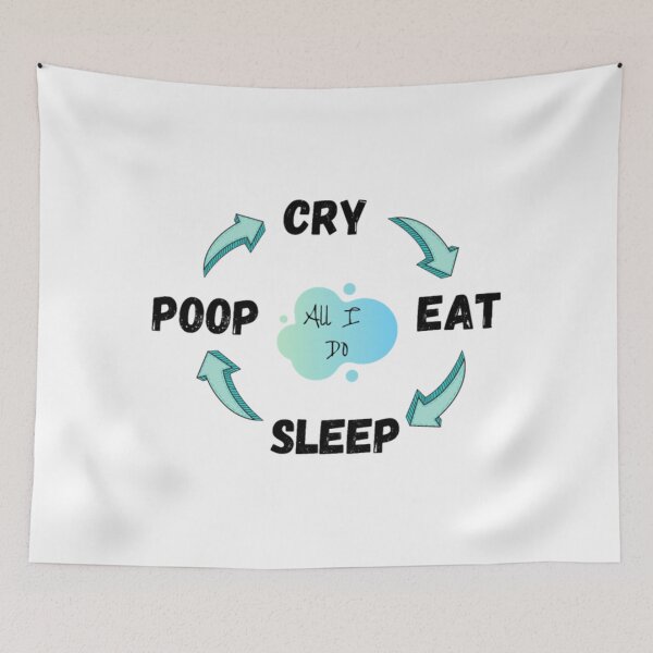 Item preview, Cry Eat Sleep Poop Repeat  Baby Life designed and sold by AlidaThea.