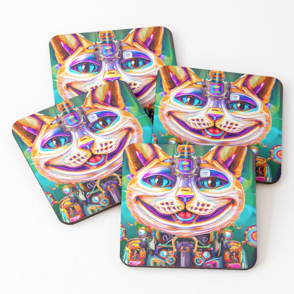 Item preview, Kosmic Kitty (3) - Trippy Psychedelic Cat designed and sold by TheThirdEye.