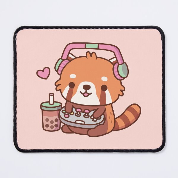 Item preview, Cute Red Panda Loves Playing Video Games designed and sold by rustydoodle.
