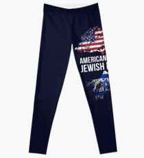 Amerikaner gewachsen mit jüdischem Wurzel-Hemd - Judent-stück Leggings