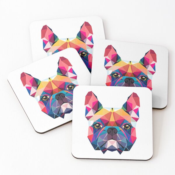 Item preview, French Bulldog Geometric  Portrait - Vibrant designed and sold by Bondoboxy.