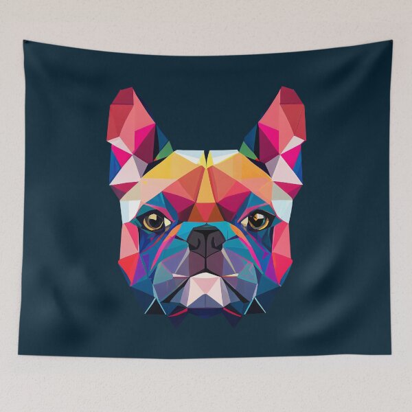 Item preview, French Bulldog Geometric  Portrait - Vibrant designed and sold by Bondoboxy.