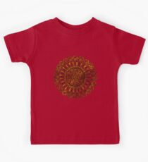 Coloring Mandala on White Background Kids Tee