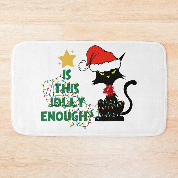 Item preview, Is This Jolly Enough? Funny Grumpy Christmas Cat designed and sold by desireedickens.