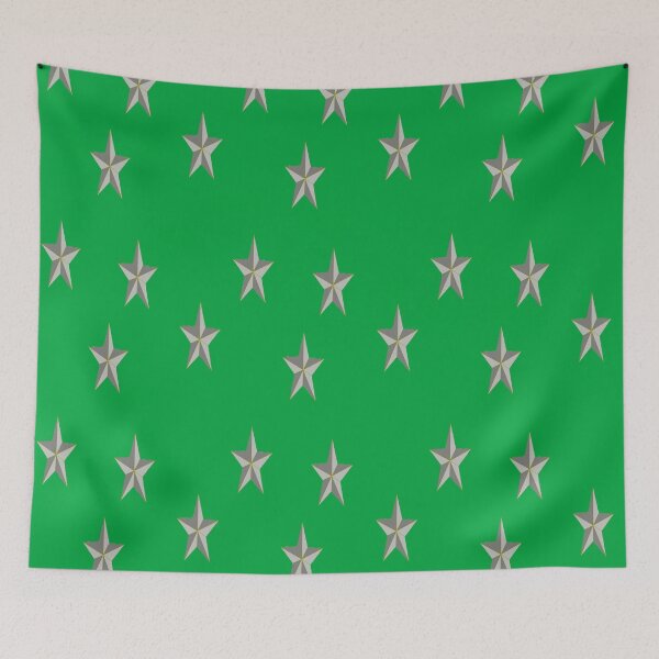 Item preview, Gray stars on green designed and sold by tetibright.