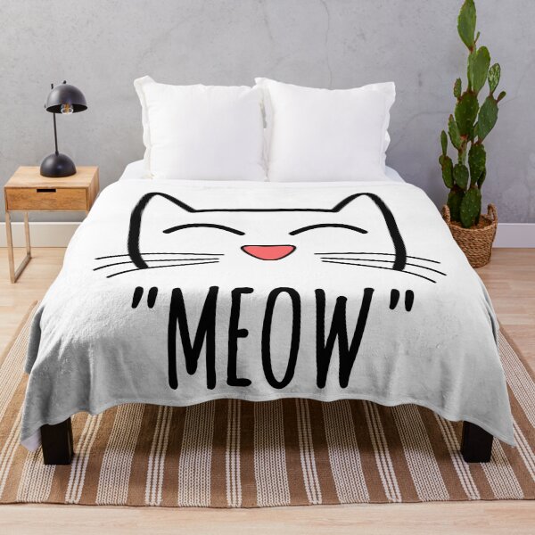 Item preview, Minimalist art cat saying "meow" : simple cat quote designed and sold by EnzoVectorism.