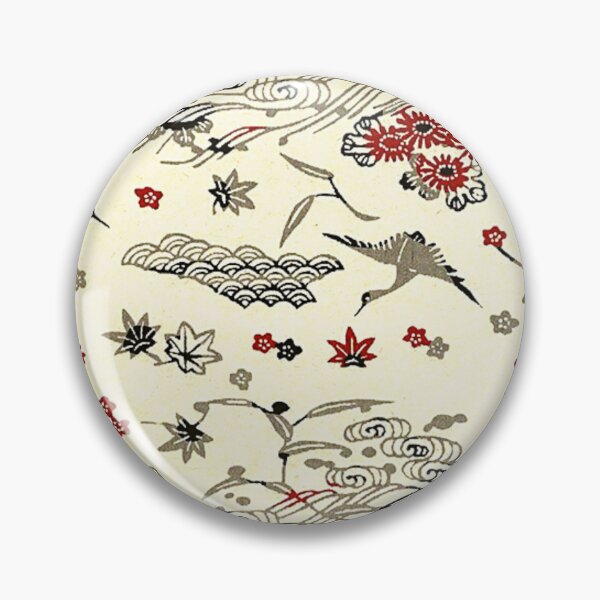 Item preview, Traditional Japanese Kimono Yukata Crane Pattern designed and sold by PatternMama.