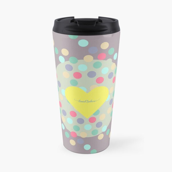 Corazón en explosión Taza de café de viaje