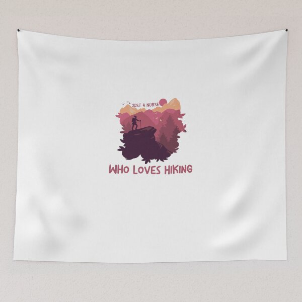 Item preview, Just A Nurse Who Loves Hiking designed and sold by justu-.